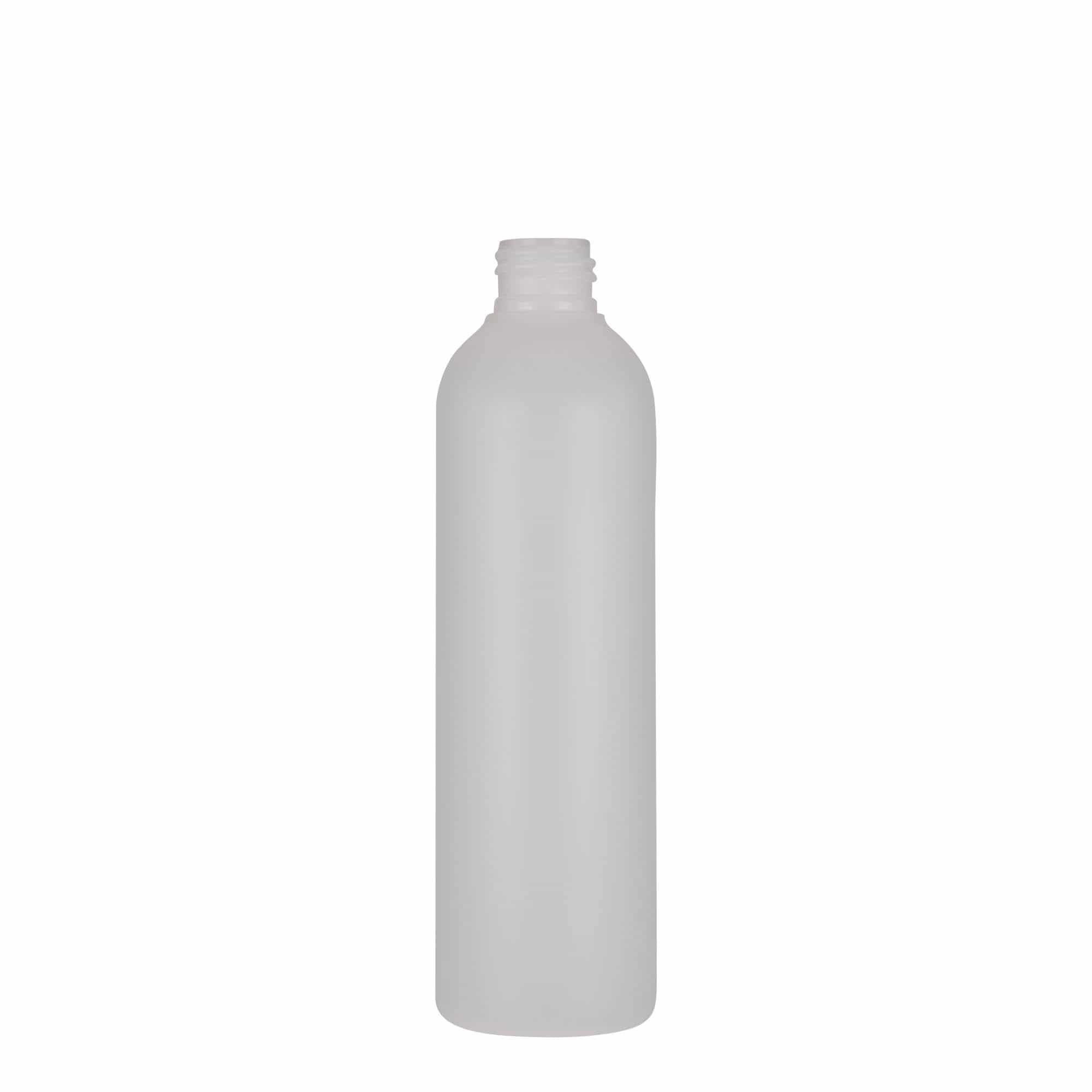 250 ml-es műanyag palack 'Tuffy', HDPE, natúr, szájnyílás: GPI 24/410